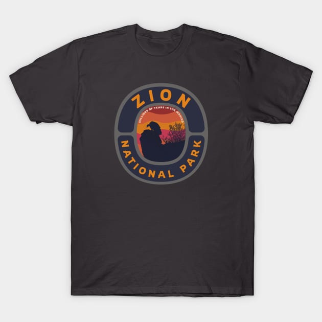 Zion National Park California Condor Logo T-Shirt by Spatium Natura